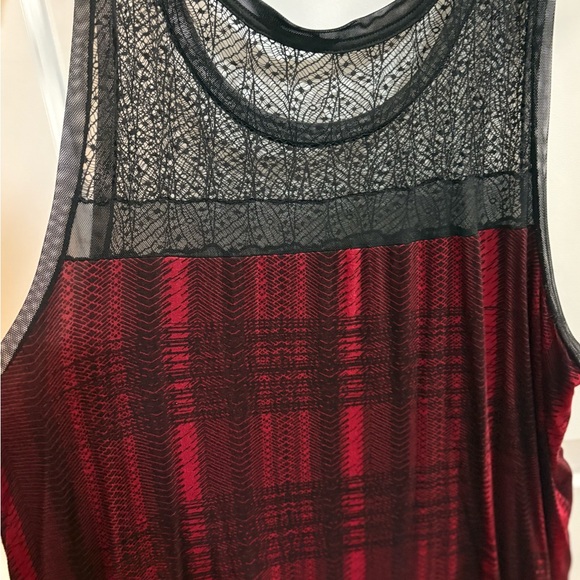 Love & Legend Black and Red Plaid Tank Top - Picture 3 of 3